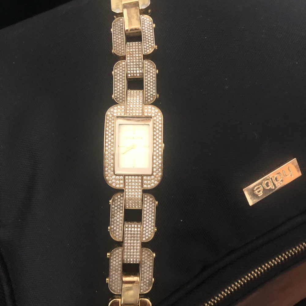 MK Swarovski crystal watch.